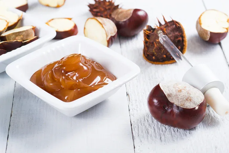 Horse chest nuts with cream extract.